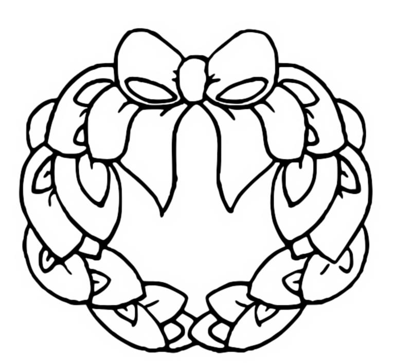 Online coloring book: Christmas wreath coloring book